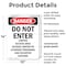 Signmission Do Not Enter Limited Access Area Danger Sign, Plastic, 10in W x 14in L, 2PK OS-2PACK-DS-P-1014-V-2134 - alternate 3